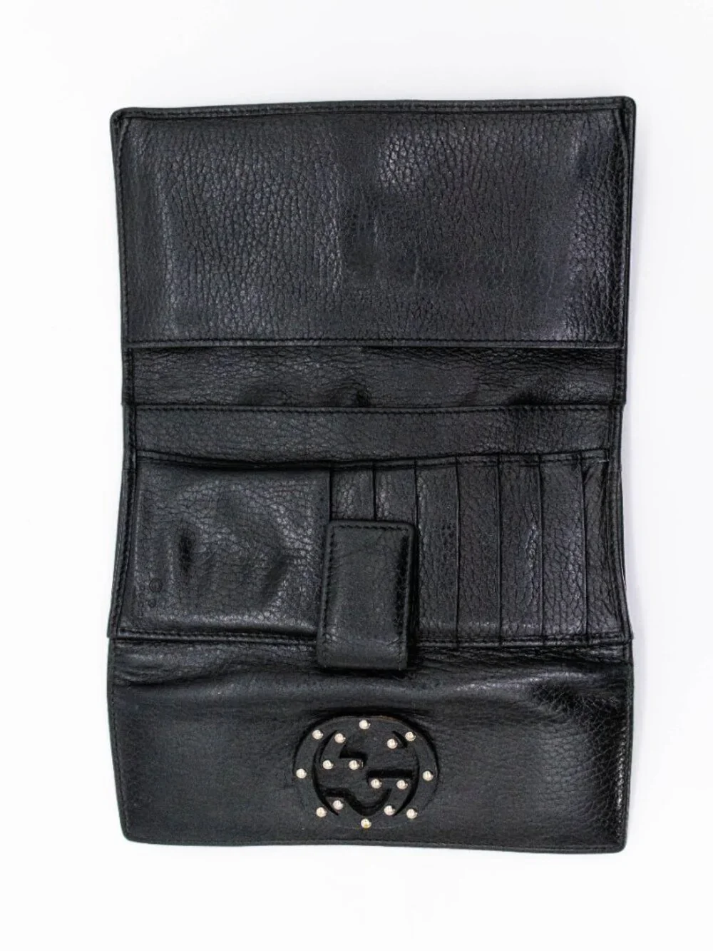 Gucci Studded Soho Continental Wallet Black